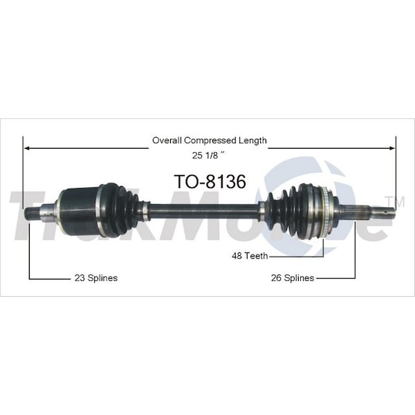 Surtrack Axle Cv Axle Shaft, To-8136 TO-8136 - main